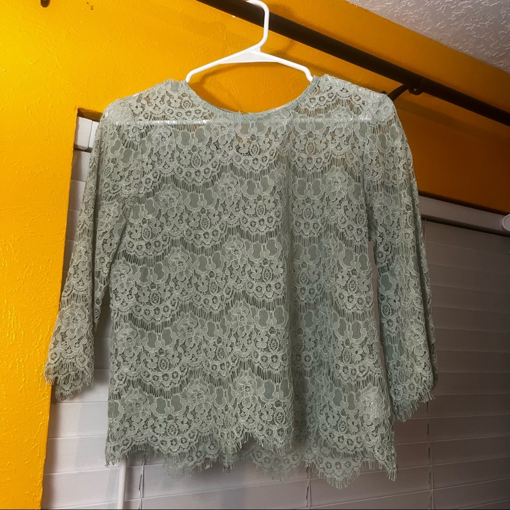 Light green lace shirt